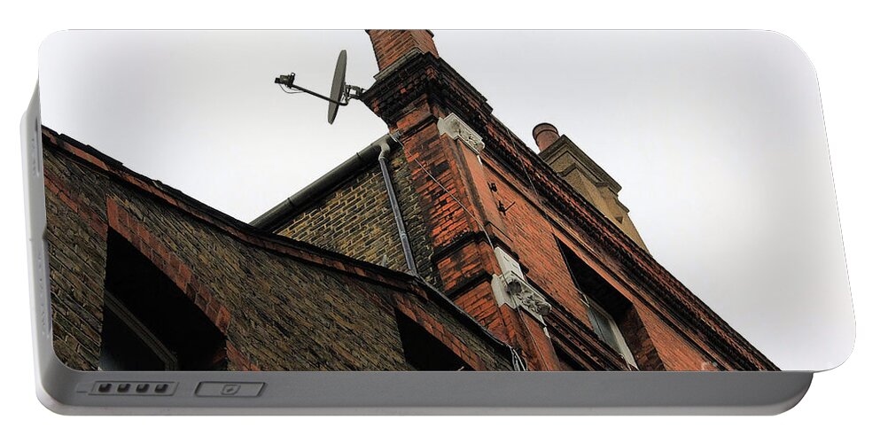 Old Portable Battery Charger featuring the photograph Old Brick and High Tech - A Southwark Impression by Steve Ember