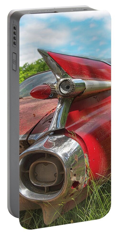 Old Car Portable Battery Charger featuring the photograph Old Caddie by Minnie Gallman