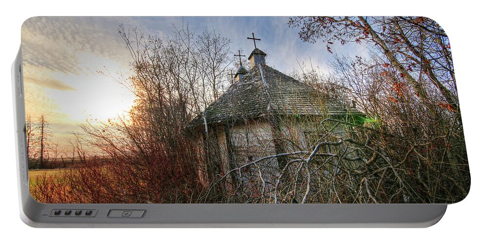 Hdr Portable Battery Charger featuring the photograph Old Calder Church by Ryan Crouse