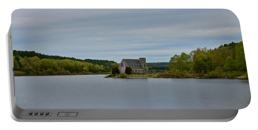 Landscape Portable Battery Charger featuring the photograph Old Stone Church by Monika Salvan