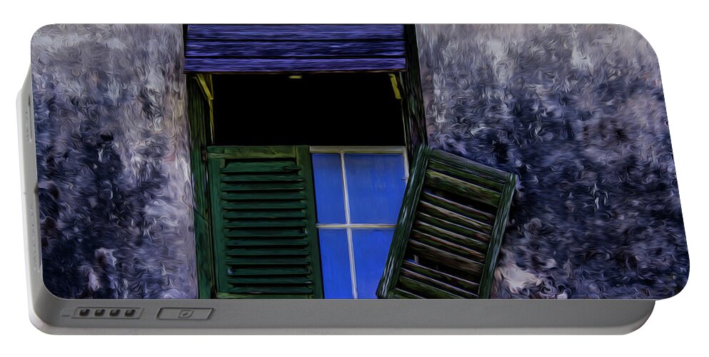 Windows Portable Battery Charger featuring the photograph Old window 2 by Stuart Manning
