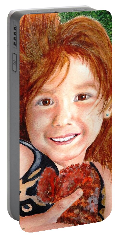 Olivia Portable Battery Charger featuring the painting Olivia by Joseph Burger