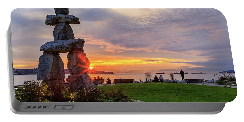 British Columbia Portable Battery Charger featuring the photograph Olympic Sunset Memories by Briand Sanderson