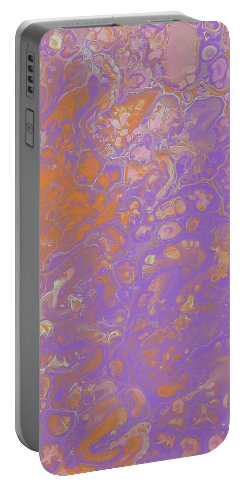 Fluid Portable Battery Charger featuring the painting Orange Creamsicle by Jennifer Walsh