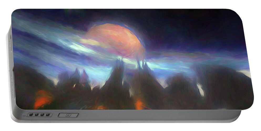 Fantasy Portable Battery Charger featuring the digital art Other Worlds II by Jason Fink