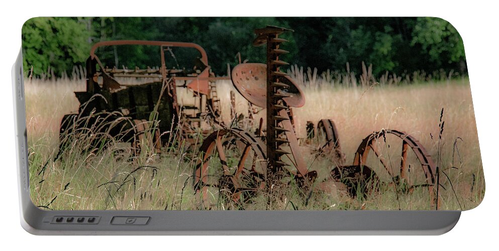 Rural Portable Battery Charger featuring the photograph Out to Pasture by Chuck Flewelling