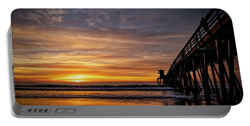 Beach Portable Battery Charger featuring the photograph Pacific Sunset 1 by Bill Chizek