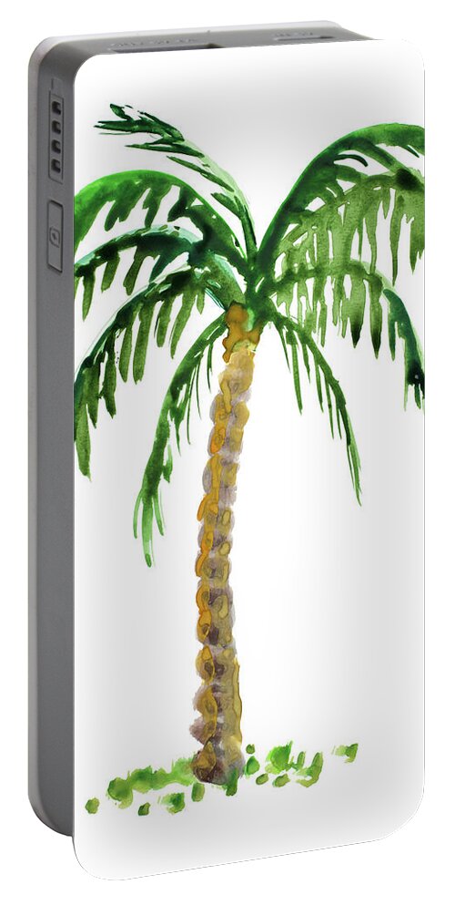 Palm Portable Battery Charger featuring the painting Palm Tree I by South Social D
