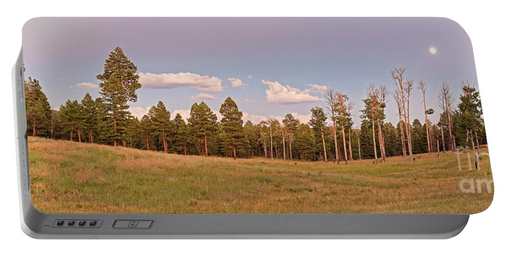 New Mexico Portable Battery Charger featuring the photograph Panorama of Twilight Meadow at Valles Caldera - Los Alamos New Mexico Land of Enchantment by Silvio Ligutti