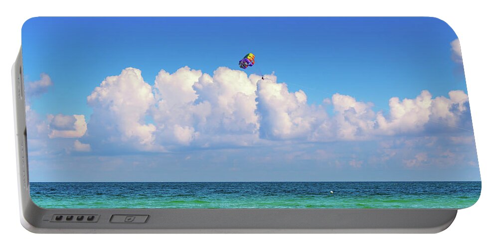 Parasail Portable Battery Charger featuring the photograph Parasailing by Alison Frank