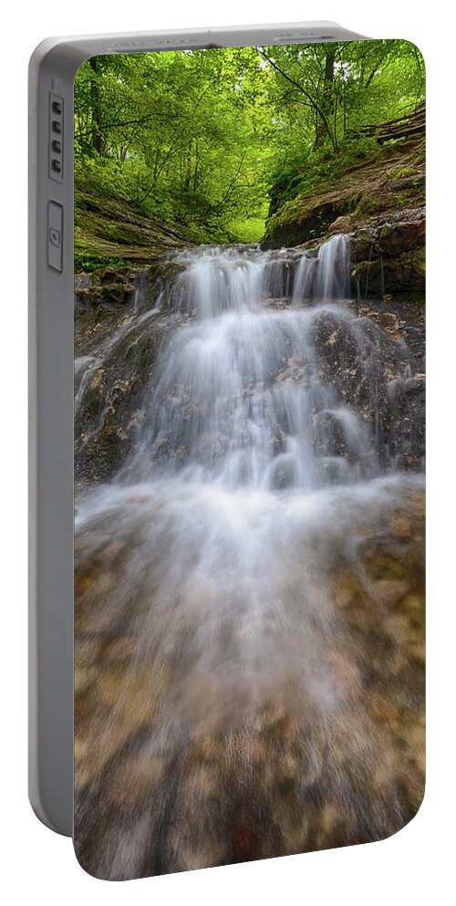 Baraboo Portable Battery Charger featuring the photograph Parfreys Glen by Brad Bellisle