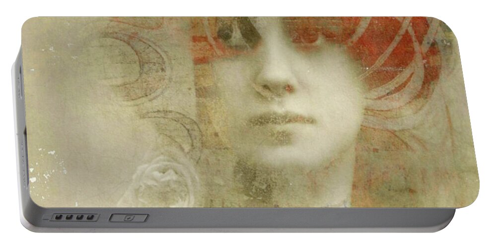 Woman Portable Battery Charger featuring the mixed media Paris by Paul Lovering