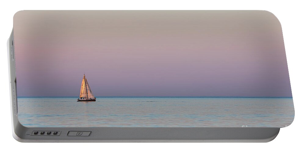 Photograph Portable Battery Charger featuring the photograph Pastel Sunset by Alma Danison