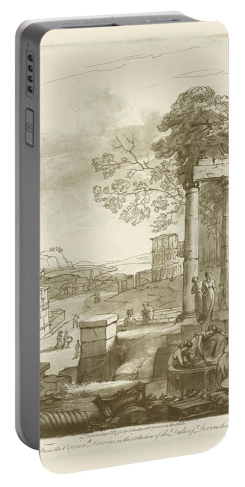 Landscape Portable Battery Charger featuring the painting Pastoral View II by Claude Lorrain