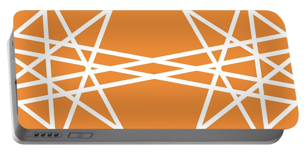 Symmetrical Portable Battery Charger featuring the digital art Pattern 6 by Angie Tirado