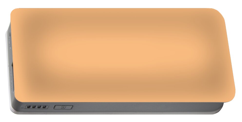 Peach Portable Battery Charger featuring the digital art Peach Orange Solid Color by Delynn Addams for Interior Home Decor by Delynn Addams