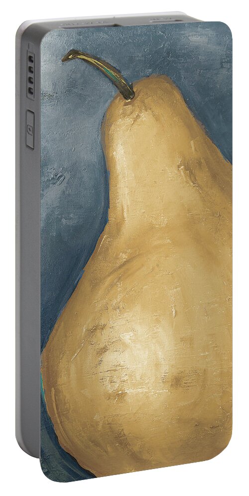 Pear Portable Battery Charger featuring the painting Pear by Patricia Pinto