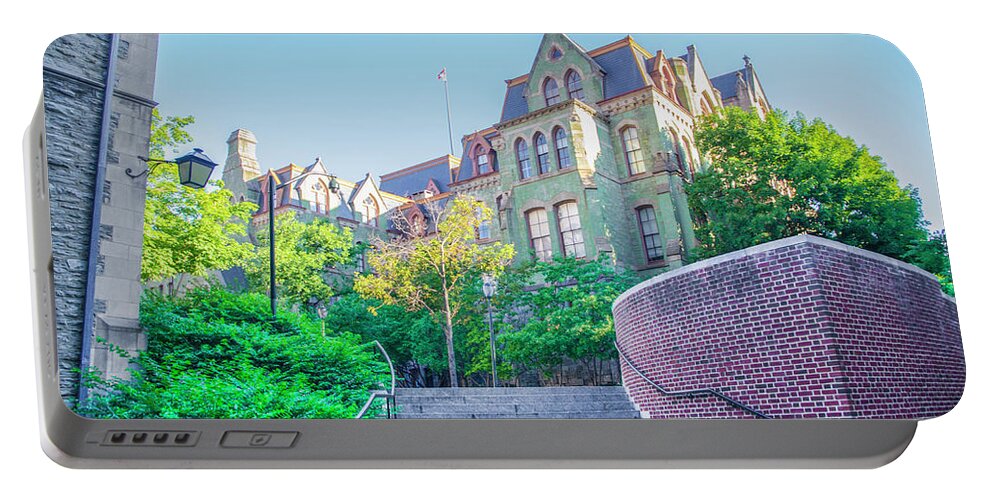Perelman Portable Battery Charger featuring the photograph Perelman Quadragle - University Of Penn by Bill Cannon