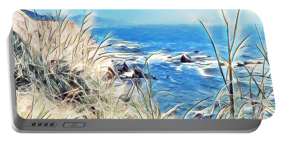 Beach Portable Battery Charger featuring the digital art Personal Space by Pennie McCracken