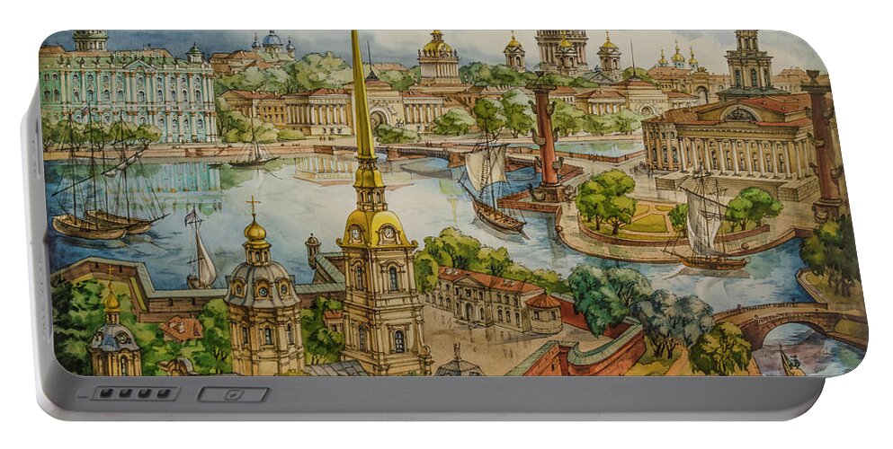 Peter And Paul's Fortress Portable Battery Charger featuring the photograph Peter and Paul's Fortress by Maria Rabinky
