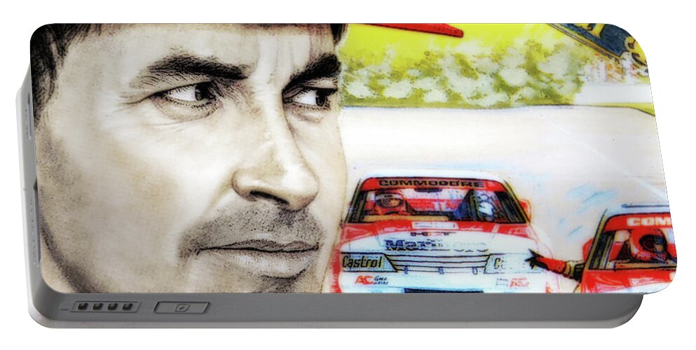 Peter Brock Portable Battery Charger featuring the digital art Peter Brock 051 by Kevin Chippindall