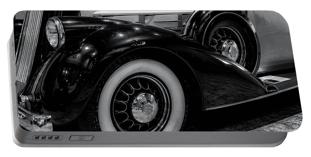 Automobile Portable Battery Charger featuring the photograph Pierce Arrow circa. 1937 by Michael Hope