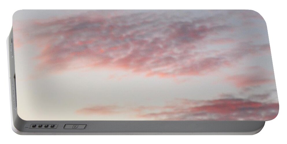 Clouds Portable Battery Charger featuring the photograph Pinkish by Rosita Larsson