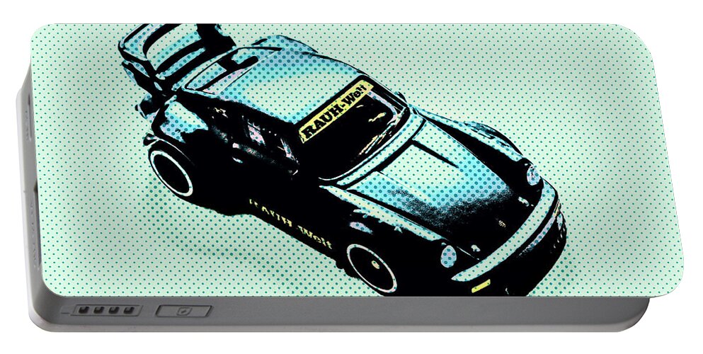 Pop Art Portable Battery Charger featuring the photograph Pixel Porsche by Jorgo Photography