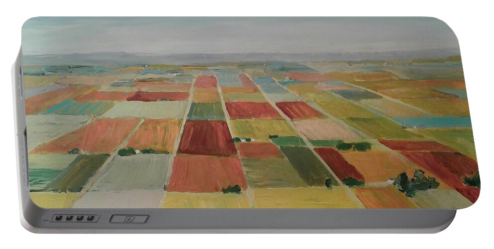 Plains Portable Battery Charger featuring the painting Plains by Rodger Ellingson