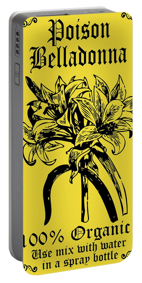 Poison Portable Battery Charger featuring the digital art Poison Belladonna by Long Shot