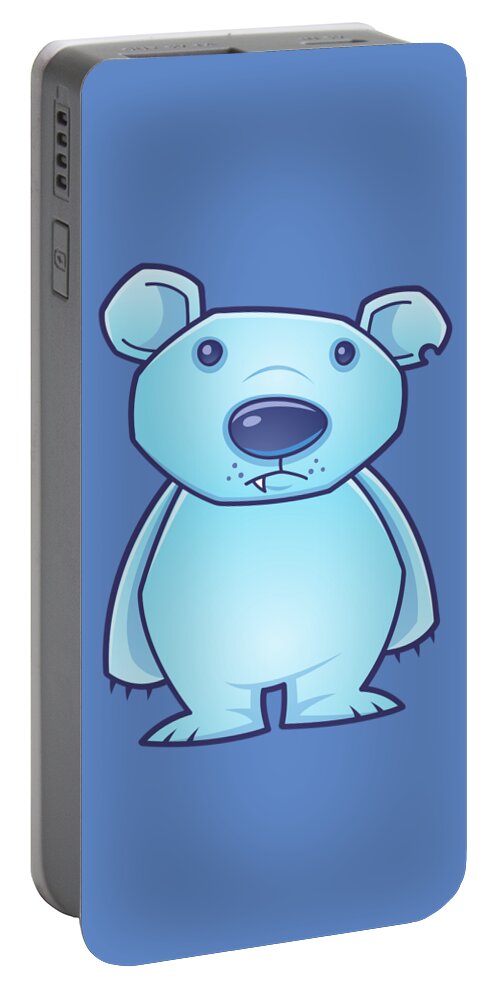 Cold Portable Battery Charger featuring the digital art Polar Bear Cub by John Schwegel
