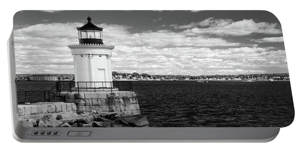 Portland Breakwater Light Portable Battery Charger featuring the photograph Portland Breakwater Light by Todd Henson