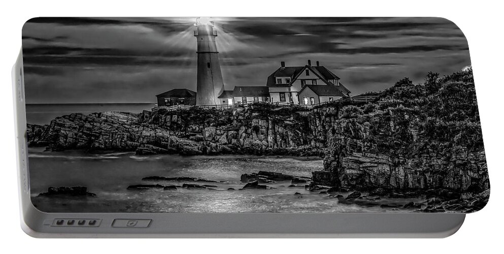 Lighthouse Portable Battery Charger featuring the photograph Portland Lighthouse 7363 by Donald Brown