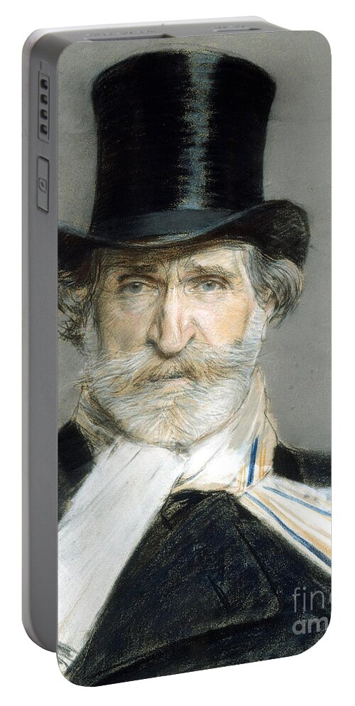 Composer Portable Battery Charger featuring the painting Portrait of Giuseppe Verdi in 1886 by Giuseppe Boldini