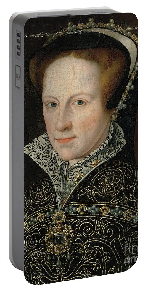 Germany Portable Battery Charger featuring the painting Portrait Of Mary I by English School