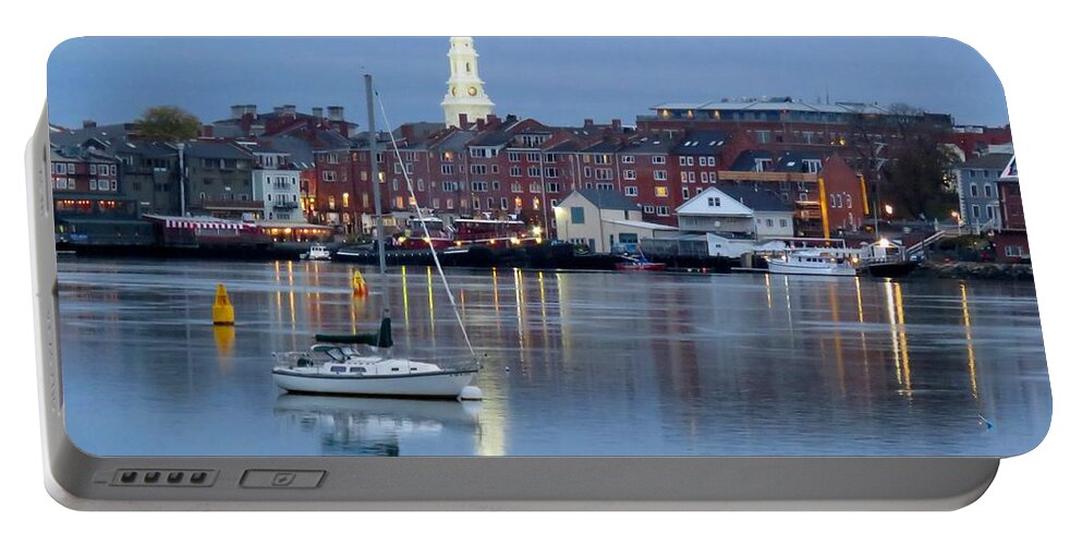 Portsmouth Portable Battery Charger featuring the photograph Portsmouth across the Piscataqua River by Keith Stokes
