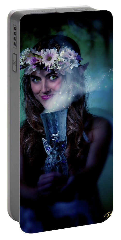 Fairy Portable Battery Charger featuring the photograph Profrerred Potion by Rikk Flohr