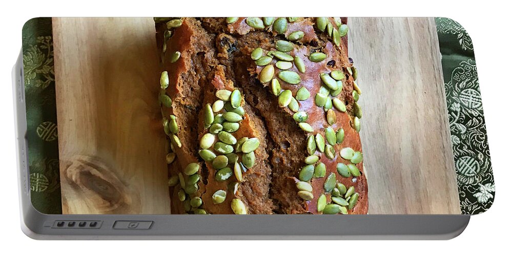 Bread Portable Battery Charger featuring the photograph Pumpkin and Cranberry Sourdough by Amy E Fraser