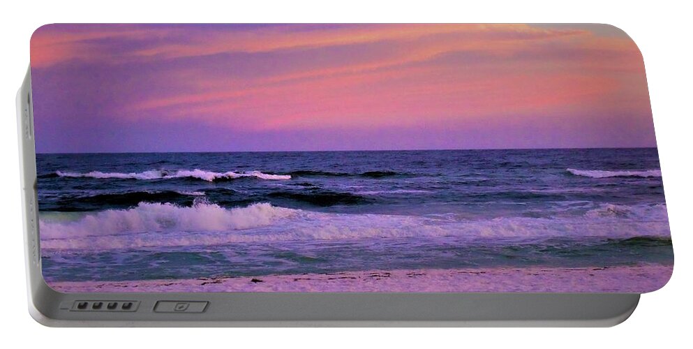 - Purple Sunset - Desting Fl Portable Battery Charger featuring the photograph - Purple Sunset - Desting FL by THERESA Nye