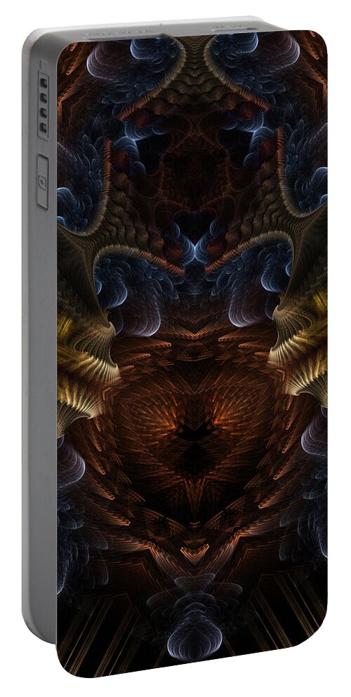 Pattern Portable Battery Charger featuring the digital art Pvm3prr90 by Rolando Burbon