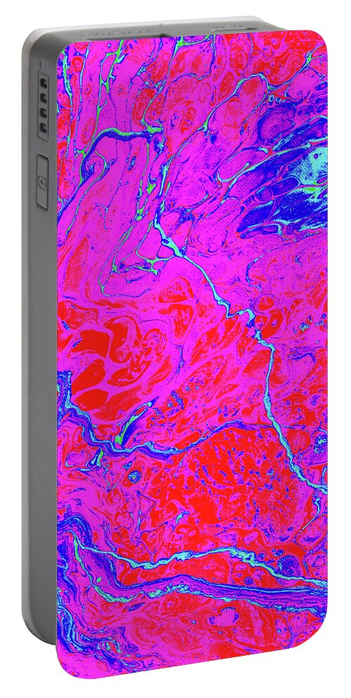 Fluid Portable Battery Charger featuring the mixed media Radar Love by Jennifer Walsh