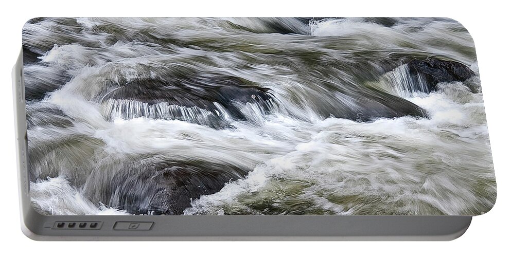 Farmington River Portable Battery Charger featuring the photograph Rapids at Satans Kingdom by Tom Cameron
