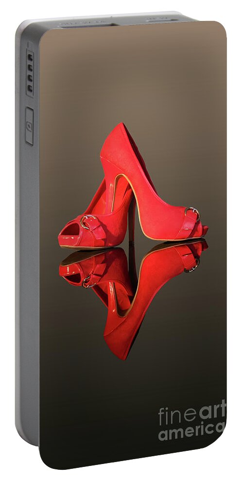 Shoes Portable Battery Charger featuring the photograph Red Stiletto Shoes by Terri Waters