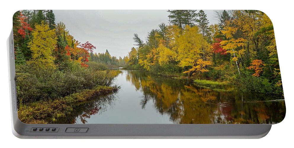 Reflections Portable Battery Charger featuring the photograph Reflections in Autumn by Susan Rydberg