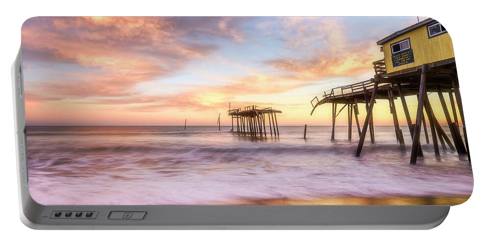 Frisco Pier Portable Battery Charger featuring the photograph Remnants by Russell Pugh