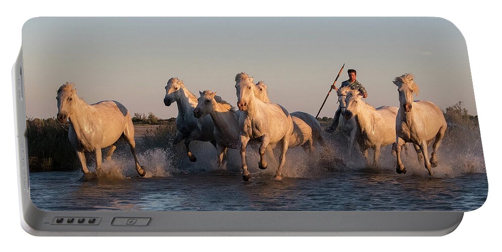 Herd Portable Battery Charger featuring the photograph Riding Herd by Wade Aiken