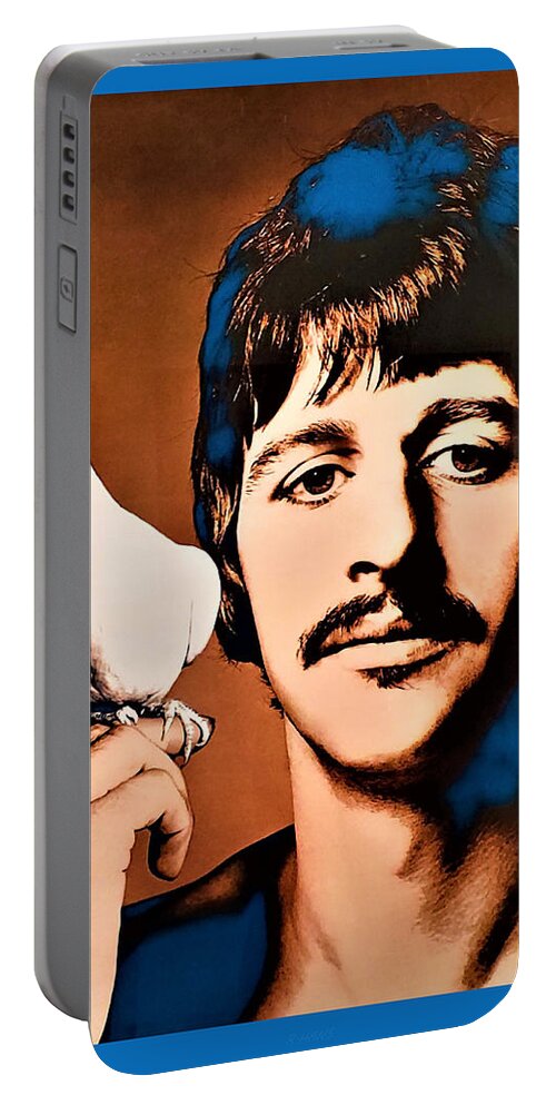 George Harrison Portable Battery Charger featuring the photograph Ringo Starr by Rob Hans