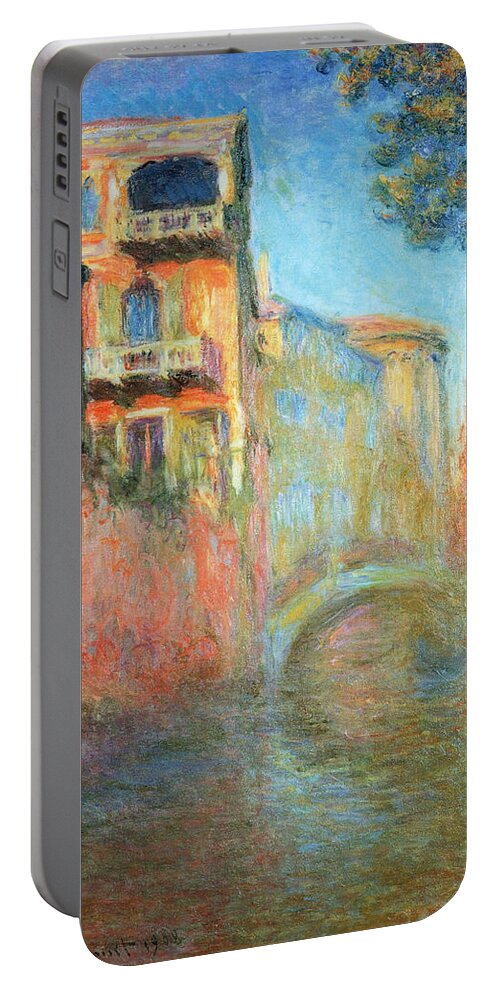 Claude Monet Portable Battery Charger featuring the painting Rio della Salute 03, 1908 by Claude Monet