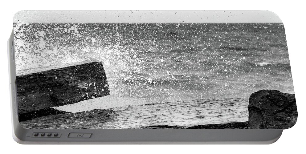 Black And White Portable Battery Charger featuring the photograph Rising Up by Wild Fotos