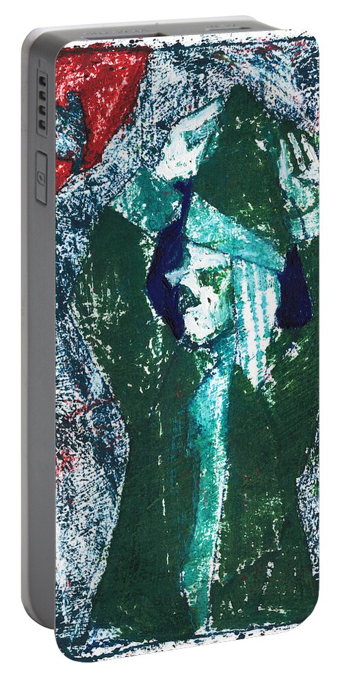 Stravinksy Portable Battery Charger featuring the painting Rite of Spring 23 by Edgeworth Johnstone